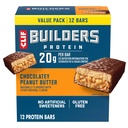 CLIF BUILDERS Protein Bar - 초콜릿 땅콩 버터 맛 - 20g 공장 기반 단백질 - 글루텐 무료 - 비 GMO - 낮은 글리세라이드 - 인공 감미료 없음 - 가치 팩, 2.4 oz. (12 개)