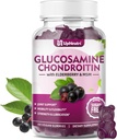 글루코사민 Chondroitin Gummies Sugar Free, Chondroitin MSM & Turmeric를 가진 여분 힘 1500mg 글루코사민, 남자 & 여자 합동 건강을 위한 합동 지원 보충교재 (60의 조사 1))