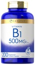 Carlyle Vitamin B1 500mg (Thiamine) | 200 채식 캡슐 | 비 GMO 및 글루텐 무료 보충