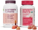 SmartyPants Women's Multivitamin와 Probiotic Immunity 번들: 오메가 3 물고기 기름 (EPA/DHA), 메틸 포레이트, CoQ10, 비타민 D3, C, 소화 & 면역 지원 보충교재 (30 일 공급)
