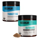 FreshCap Mushrooms Immunity 번들 (터키 꼬리 분말 및 Ultimate Mushroom Complex Powder)