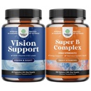 Vision Dry Eye Pressure 및 Blue Light Protection 및 Immune Support Mood Boost 및 Memory Supplement에 대한 완전한 눈 건강 보충의 번들