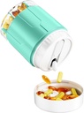 Odaro Extra Large Pill 주최자, Travel Pill Box 주최자, Daily Medicine 주최자 및 Storage 7 Compartment to Hold Medicine, Vitamin and Supplement - Cyan