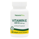 NaturesPlus 비타민 E - 400 iu 혼합 D-Tocopherol, 60 Softgels - 쉽게 삼키기 비타민 E 보충, 자연 Soybean 오일에서 탈리 - 무료 Radical Defense - 글루텐 - 무료 60 서빙