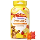 L'il Critters Immune C Daily Gummy Supplement Vitamin for Kids, 비타민 C, D 및 아연 Immune 지원, 오렌지, 레몬, 딸기 및 체리 맛, 190 구미 (포장 월병)