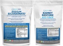 유기 나트륨 중탄산염 알칼리성 보충교재 1.5LB & 생물 섬유 Kidney Cleanse Detox 2.5 LBS 뭉치 – 지원 Kidney 건강, Stomach 산 Neutralizer, 알칼리 Superfoods, 면역성이 있는 지원, Detox