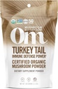 Om 버섯 Superfood 터키 꼬리 유기 버섯 분말, 3.5 Ounce, 50 서빙, Immune 지원, Polysacchrides, 베타 글루칸, Gut 건강 & Holistic Defense Mushroom 보충교재