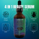 액체 교원질 - Hyaluronic 산, Biotin, 비타민 C, 피부 Hydration, 머리 성장, 못 힘 - 노화 방지 아름다움 혈청 보충교재 (Drop 모양)
