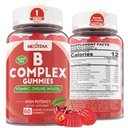 비타민 B 복합체 Gummies, 2000 mcg 메틸 B12, 메틸 Folate를 가진 Vegan 비타민 B Gummies | Plus Choline + Inositol, 비타민 C + 아연 지원 에너지, 계류, 면역, 건강한 머리, 피부 - 60 Cts