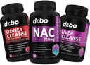 NAC Kidney Liver Cleanse Detox - 750mg N Acetyl Cysteine 순수한 비타민 캡슐 - 갤레이더, 블레이더 Urinary Tract 보충교재 & 우유 이틀을 위한 매일 Liver Kidney Detox 지원 공식