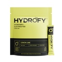 Hydrofy Hydrogen Water + Electrolytes Drink Mix | 분자 수소, 나트륨, 칼륨, 마그네슘, 칼슘 및 미네랄이 함유 된 H2 하이드로 션 패킷 | 설탕 | 레몬 라임 | 25ct