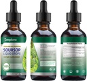Soursop Bitters 액체 하락, 비타민 C의 규정식 섬유, 글루텐 자유로운, 120ml, 4 Fl Oz (3 팩)