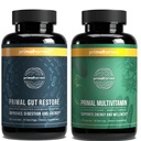 Primal Harvest Gut Restore & Multivitamin은 여성 및 남성 멀티 비타민 캡슐 및 콜론 클렌징 알약 번들을위한 보충 교재
