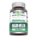 Amazing Formulas Melatonin Supplement | 불확실한 | 5 Mg | 180 정제 | Non-GMO | 글루텐 프리 | 미국