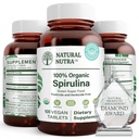 자연적인 Nutra 100% USDA 유기 Spirulina 정제는, 몸 지방을 유지하고, 간세포 건강을 승진시킵니다, 면역 체계를 승진시킵니다, 도움 개량합니다 Metabolism는, 면역력을 승진시킵니다, 300mg, 100 Vegan 정제