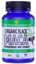 FOOD MOVEMENT CO. 블랙 마카 500mg 60 캡슐 - 유기, 비 GMO, 비건, 글루텐 프리-블랙 마카 뿌리 보충 전체 바디 웰니스