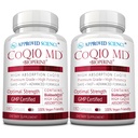 승인 된 과학 ® CoQ10 MD - 추가 강도 300mg 순수 CoQ10 빠른 흡수를위한 BioPerine® - 최적의 지원 - 6 개월 공급