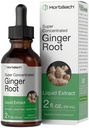 Horbäach Ginger Root Extract Liquid | 2 oz | 알코올 무료 보충 | 슈퍼 농축 | 채식주의, 비 GMO, 글루텐 무료