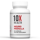 10X 건강 신경 Medulla 뇌 보충교재 - 뇌, 기억 및 초점을 위한 Nootropics 두뇌 지원 보충교재 - 비타민 B1 & B3, 아연, 은행나무 Biloba & 더 많은 것을 가진 기억 보충교재 - 60의 캡슐