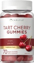 Carlyle Tart Cherry Gummies | 2000mg | 70 개 | 체리 맛 | Vegan, Non-GMO, 글루텐 프리 포뮬러