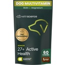VetriScience 수석 27 + 활성 건강 Chews, Canine Plus Daily Multivitamin 수석 개, 균형 비타민, 미네랄 및 산화 방지제, 건강한 노화 및 웰빙 지원, Veggie, 60 조사