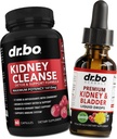 Kidney Cleanse Detox Support Supplement & Bladder Health Drops - 유기 Kidney Bladder 보충제 드롭 및 알약 Juniper Berry Cleavers Dandelion Cranberry - Kidneys Renal & Urinary Tract 보조 식품