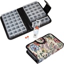 Floral Pill Case Box, 14 Day Pill Holder Pill Container & Medication 주최자, 여행 케이스 - 4 주간마다 표시된 구획 - Morn, Noon, Eve, Bed