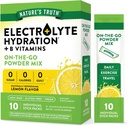 Nature's Truth Electrolyte Powder Packets | 10 팩 | 슈가프리 | Vegan, Non-GMO & Gluten Free Drink Mix Supplement