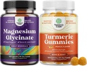 순수한 마그네슘 글리세린 400mg의 뭉치 Mood 수면 및 휴식 및 성인 복숭아 풍미를 위한 Turmeric Gummies - 여분 힘 합동 지원