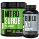 Jacked Factory Nitrosurge Pre-Workout in Pineapple & Build XT Muscle Building 남성 및 여성을위한 번들
