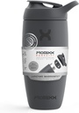 Promixx Pursuit 셰이커 병은 스테인리스 물병 및 셰이커 컵, 18oz, 흑연 회색을 격리했습니다