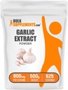 BulkSupplements.com 마늘 추출물 분말 - 마늘 보충교재, 초본 보충교재, Allium Sativum - 초본 & 글루텐 자유로운, 봉사 당 800mg, 500g (1.1 lbs) (1의 포장)