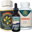 Carnivora Triple Play - Immune System Support, Lymph System Flush 및 Joint 및 Digestion에 대한 개선 (1 병 각각 Carnivora Vegi-Caps, 림프 배수 및 Turmeric)