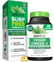 Zenwise 건강 Vegan 오메가 3 보충 - DHA, EPA 및 DPA 지방산과 Burpless 오메가 3 보충 - Sustainably Sourced Marine Algae Oil의 생선 기름 대안 - 48 Softgels