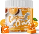 Bovine Colostrum Chews는 Gut Health, Bloating, Immune Support, Skin, Hair growth and Beauty에 대한 프로바이오틱스를 보충합니다. 오렌지 맛 (60 인분)