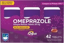 Rite Aid 산성 흡진기 Omeprazole 지연 방출 정제 - 20 mg, 3 병, 14 각 (42 조사 합계), Unflavored, Heartburn 구호, Heartburn 약, 치료 Frequent Heartburn
