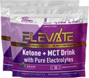 Real Ketones Exogenous Keto D BHB + MCT + Electrolytes, Caffeine 무료 음료 혼합 분말, Rapid Ketosis를위한 포도 Tart (56 서빙)