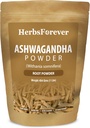 HerbsForever Ashwagandha 뿌리 분말 454g I Winter Cherry, Non-GMO, Vegan, Gluten-Free I Ayurvedic Stress-Buster 지원 에너지 부스터, 활력 및 Rejuvenator 전반적인 웰빙 최대 힘