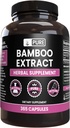 PURE ORIGINAL INGREDIENTS 대나무 추출물 (365 캡슐) 마그네슘 또는 쌀 필러 없음, 항상 순수, 실험실 검증