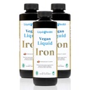LIQUIDHEALTH Vegan 액체 철 보충 SunActive & Ferrochel Fe - 자연 에너지, 면역 체계 & 대사 지원, 증가 정신 Clarity, Prenatal/Postnatal - 미국, 비 GMO (3 팩)