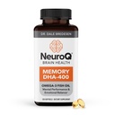 LifeSeasons NeuroQ Memory DHA-400 - Omega-3 Fish Oil Supplement - 정신적 성능 및 균형 - 신경 뇌 건강 지원 - 메모리 손실에 대한 보호 및 초점 개선 - 120 Softgels