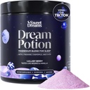SweetDreams Dream Potion Sleep Support Blend with Magnesium Glycinate, 글리신, L-Theanine & Chamomile - 설탕 무료 블루 베리 맛 (30 인분)