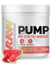 RAW Pump Stim Free Pre Workout (Watermelon) - Non-Stimulant Pre Workout Supplement Powder Nitric Oxide Booster - 운동 중에 사전 운동 보충제 음료 - 40 서빙