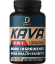 Kava Kava 캡슐 - 3 개월 공급 - Ginkgo Biloba, Ashwagandha 뿌리, Andean Cocoa, Graviola 잎, Chamomile, Valerian, Lemon Balm & Skullcap - 지원 무드 & 면역 - 90 알약