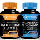 Berberine 보충교재 1500mg - Ceylon Cinnamon를 가진 Liposomal Berberine │ 마그네슘 글리세라이드 캡슐 - 750mg - 마그네슘 보충교재 높은 흡수 보충교재