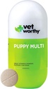 Vet Worthy Puppy MultiVitamins - 최적의 건강 및 전반적인 웰빙을 지원하기 위해 강아지를위한 멀티 비타민 - 철, 마그네슘, 아연, 비타민 A, B 비타민과 개 보충 - 간장 맛, 60 킬레이트 정제
