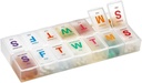 추가 큰 알약 주최자 - 알약 상자 7 일 주간 알약 주최자 2 배 일 및 AM PM 매일 알약 주최자 케이스 Medication 약 및 보충제 Braille 및 Bright XL 쉬운 색상