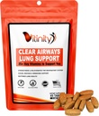 VITINITY Lung Cleanse 호흡 면역 지원 보충교재, 호흡을 위한 25+Key 성분 Lung 건강 Detox, 아스토마, 계절 알레르기 정제 (15 일)