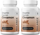 Balancebreens 인증 유기 Ceylon Cinnamon 1200mg 보충 - 120 Veg 캡슐 - 심장, 뇌 및 관절 기능 지원 - 필러 약 없음 (패키지 2)