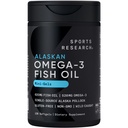 스포츠 연구 물고기 기름 Mini-Softgels - 야생 잡힌 알래스카 Pollock - 625mg, 120 Softgels의 삼백 오메가-3 지방산에 쉽게